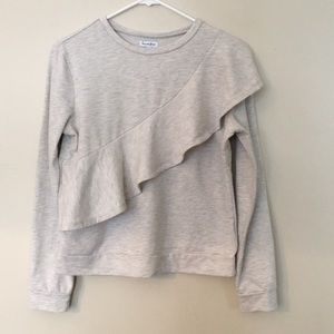 Love Fire ruffle sweatshirt